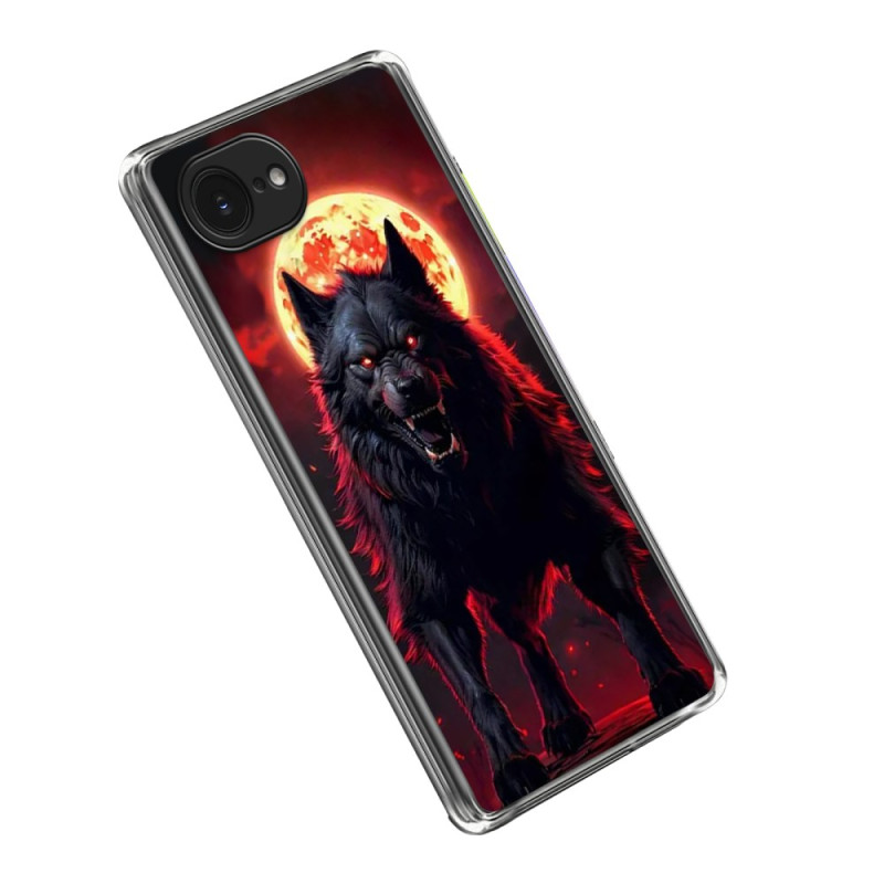 Funda iPhone 16E Wolf Design Negro