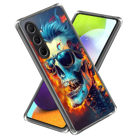 Funda calavera en llamas...
