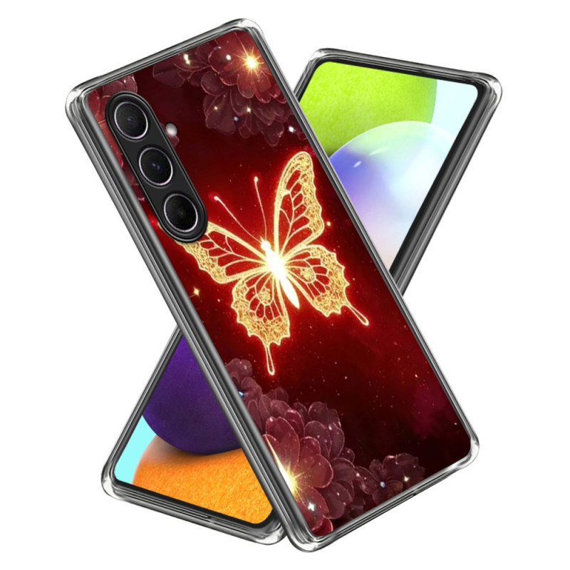 Samsung Galaxy A56 5G Funda Mariposa Dorada