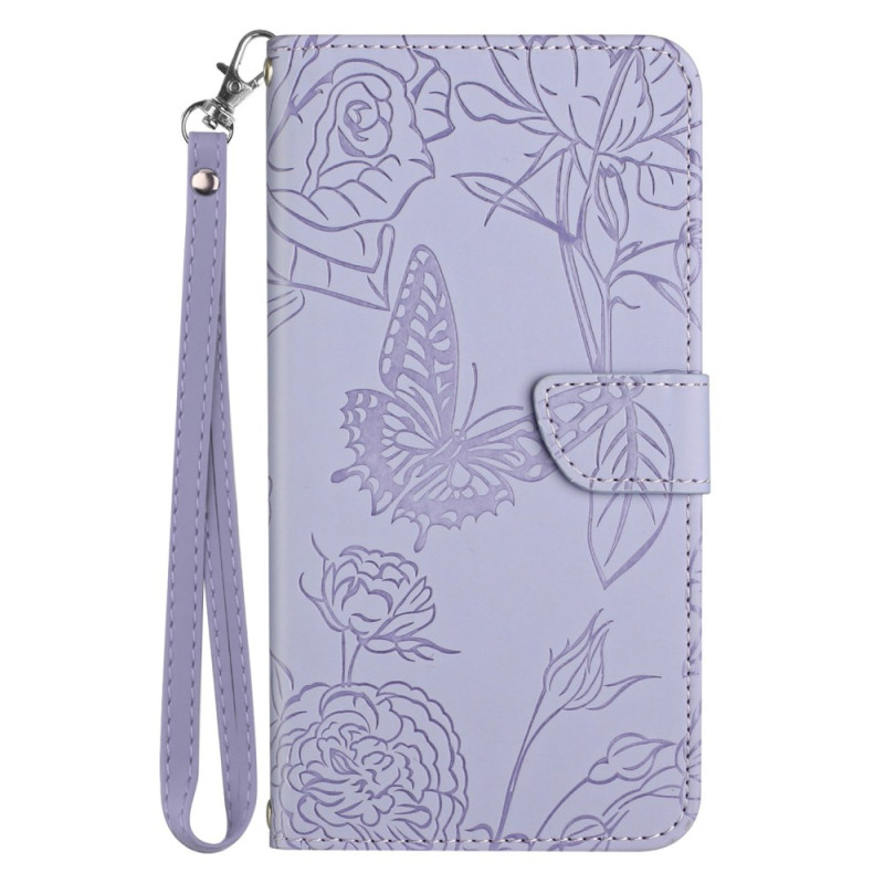 Honor X8c Funda con colgante
 y estampado de mariposa
