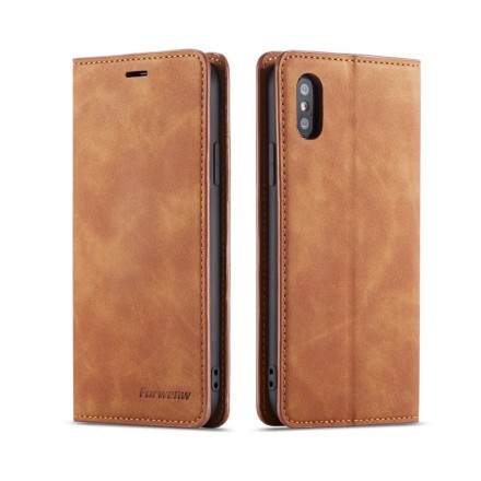 Funda efecto piel para iPhone XS FORWENW