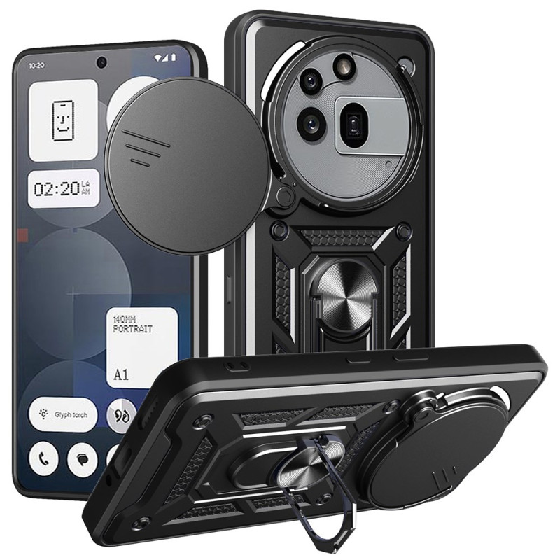 Funda para teléfono Nothing (3a) Pro Sliding Cover para cámara y anillo de montaje