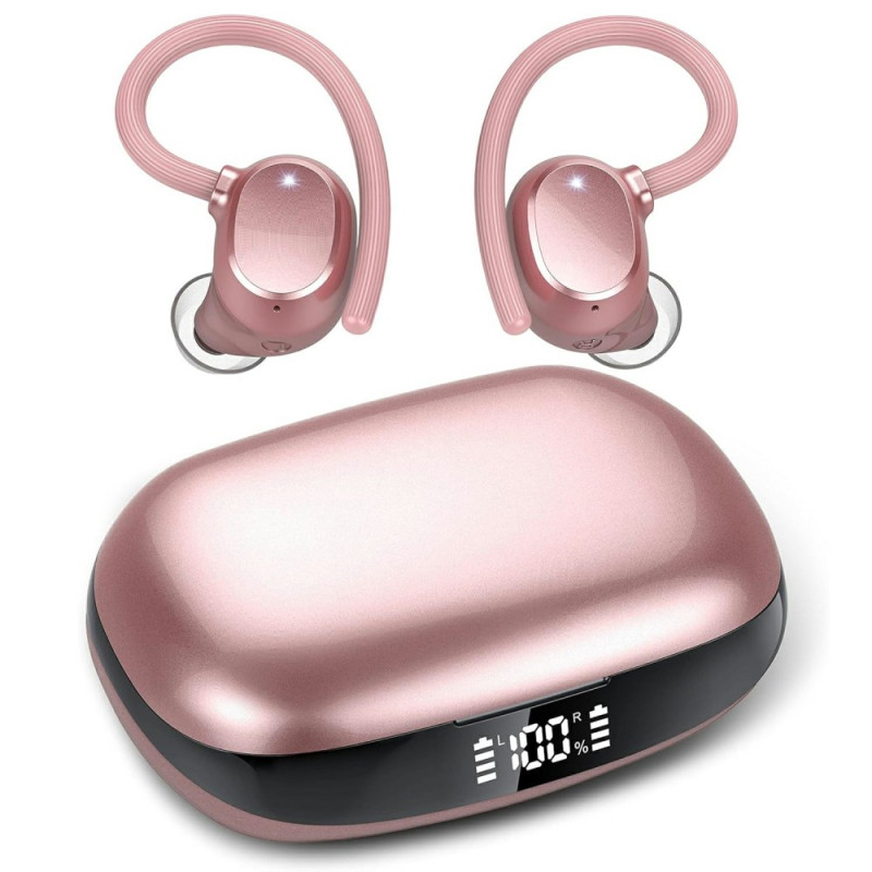Auriculares deportivos intrauditivos con pantalla digital y compatibilidad Bluetooth