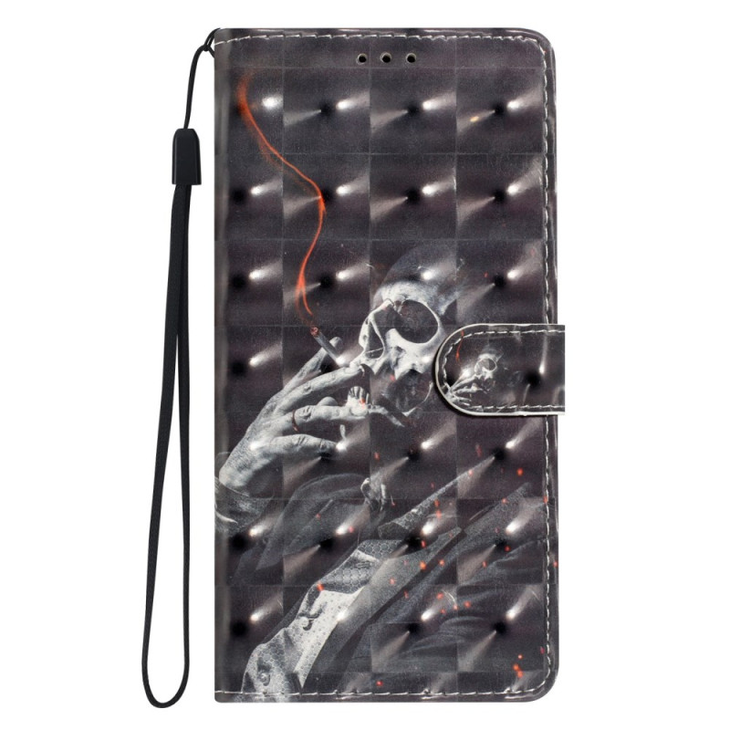 Moto G45 5G / G34 5G Funda 3D Smoking Skeleton
