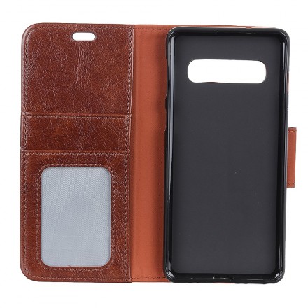 Funda Samsung Galaxy S10 Efecto Cuero Brillante