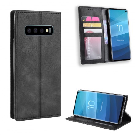 iSamsung Galaxy S10 Leather Effect Flip Cover