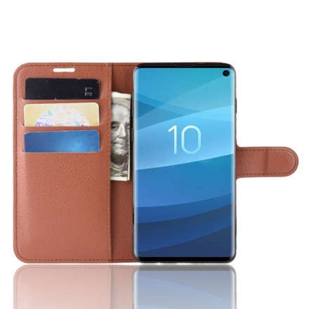 Funda de polipiel retro del Samsung Galaxy S10