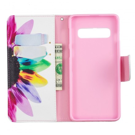 Funda de flor de acuarela para Samsung Galaxy S10