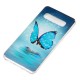 Samsung Galaxy S10 Funda Mariposa Azul Fluorescente