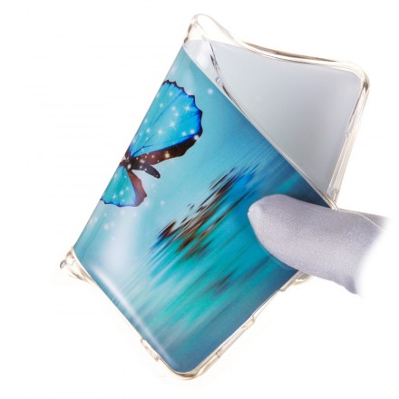 Samsung Galaxy S10 Funda Mariposa Azul Fluorescente