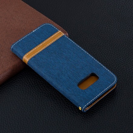 Funda de tela y colgante efecto cuero para Samsung Galaxy S10 Lite Funda de tela y colgante efecto cuero para Samsung Galaxy S10 Lite