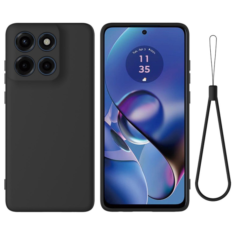 Coque Motorola Edge 60 Stylus 5G Silicone Liquide à Lanière