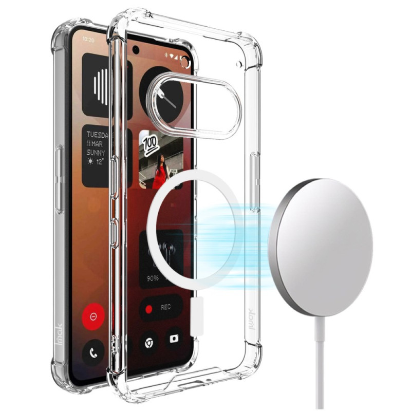 Funda antigolpes transparente para Nothing Phone (3a) Compatible MagSafe Transparente