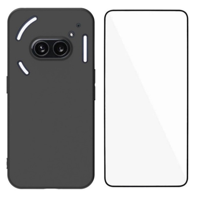 Funda para teléfono Nothing (3a) de silicona con protector de pantalla WANLONFENG