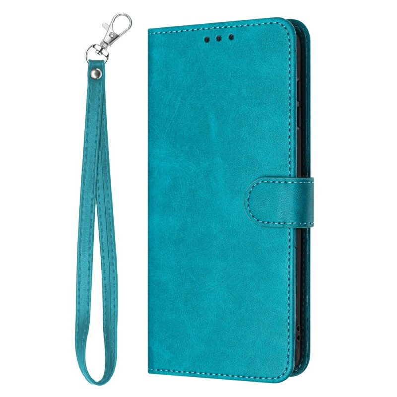 Oppo A5 Pro 5G / 4G Funda efecto piel con colgante

