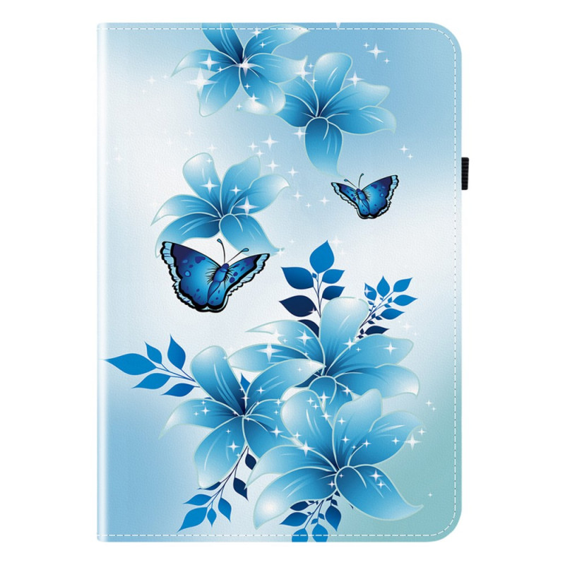 Samsung Galaxy Tab S10 Plus / S9 FE Plus / S9 Plus Funda Diseño Mariposa Azul