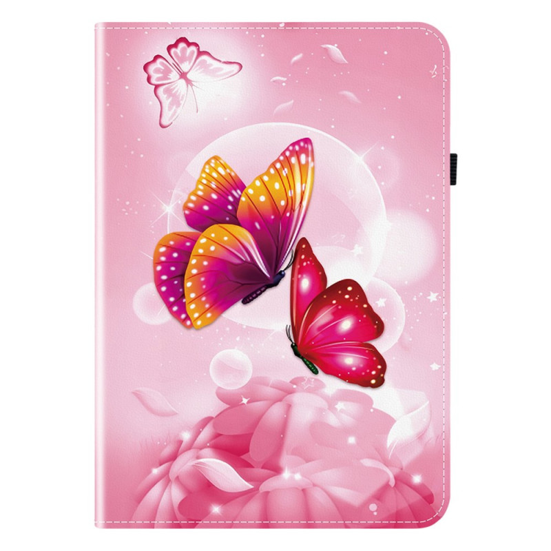 Samsung Galaxy Tab S10 Plus / S9 FE Plus / S9 Plus Funda Diseño Mariposa Rosa