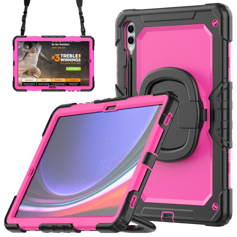 Funda protectora ultrarresistente Samsung Galaxy Tab S10 Plus / S9 Plus con soporte para lápiz óptico y colgante
 para el hombro