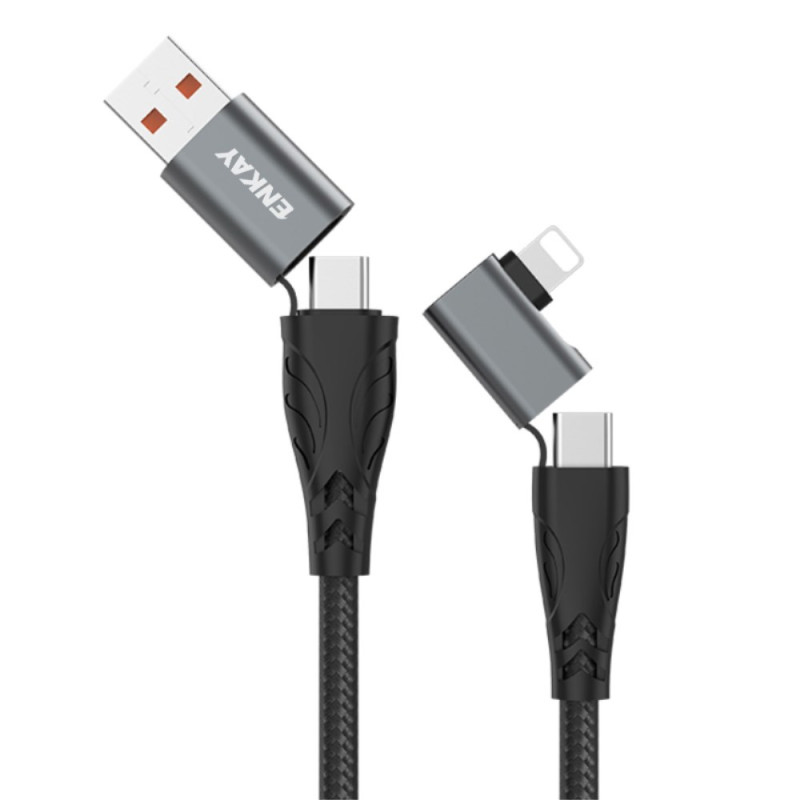 ENKAY Cable de carga rápida 4 en 1 de 2 m