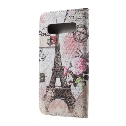 Funda retro del Samsung Galaxy S10 Torre Eiffel