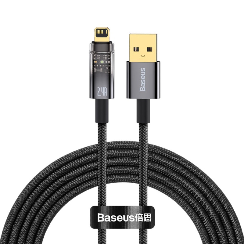 Cable de carga rápida BASEUS Explorer Series con indicador LED - 2 m