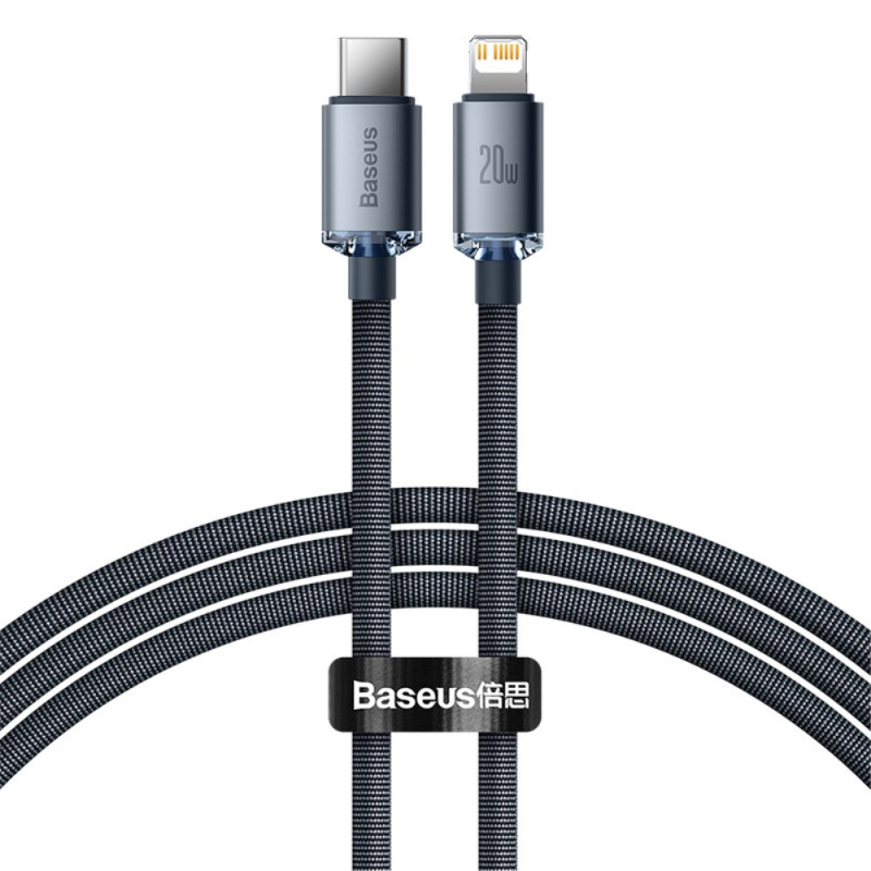 Cable de carga rápida BASEUS Type-C a iP Crystal Shine Series - 1,2 m