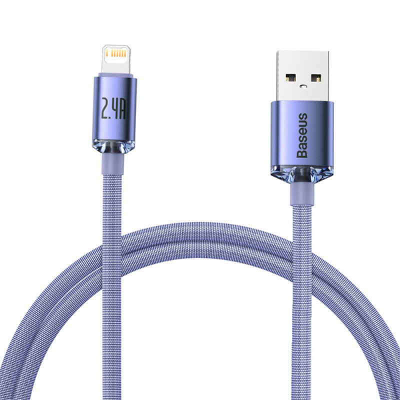 Cable de carga rápida USB a iP Crystal Shine Series de BASEUS