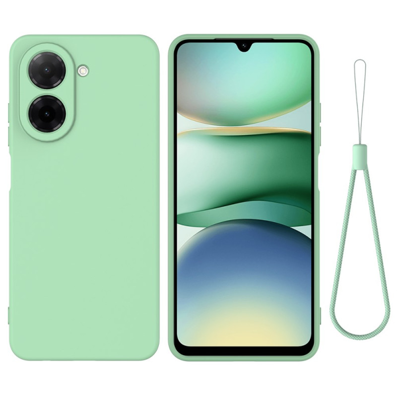 Poco C71 Funda de silicona líquida con cordón