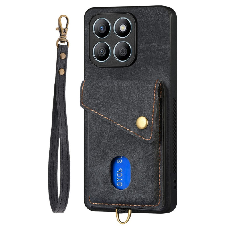 Funda Retro Honor X8b 4G con tarjetero y cordón