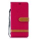 Funda de tela y efecto cuero para Samsung Galaxy S10 Plus con colgante