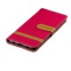 Funda de tela y efecto cuero para Samsung Galaxy S10 Plus con colgante