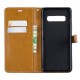 Funda de tela y efecto cuero para Samsung Galaxy S10 Plus con colgante