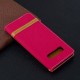 Funda de tela y efecto cuero para Samsung Galaxy S10 Plus con colgante