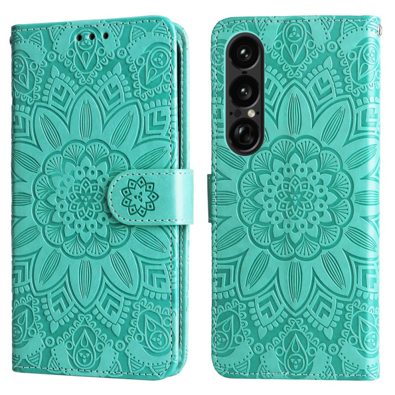 Sony Xperia 1 VII Sunflower patrón Funda