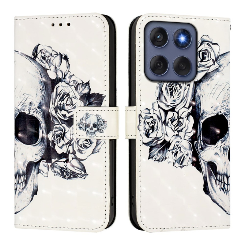 Funda Motorola Edge 60 / 60 Fusion Skull & Crossbones Floral