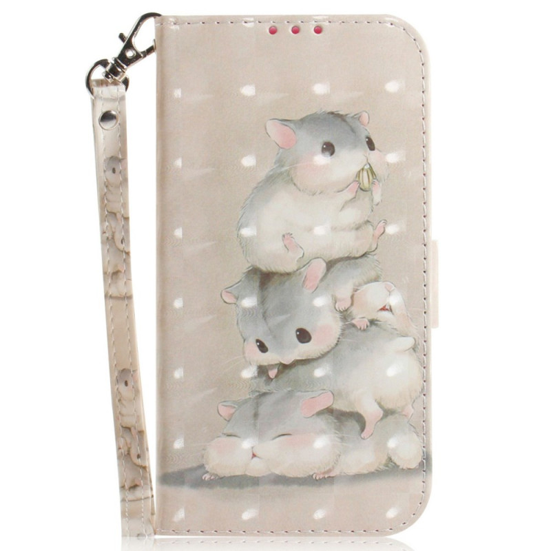 Funda Motorola Edge 60 / 60 Fusion Hamsters con cordón de seguridad
