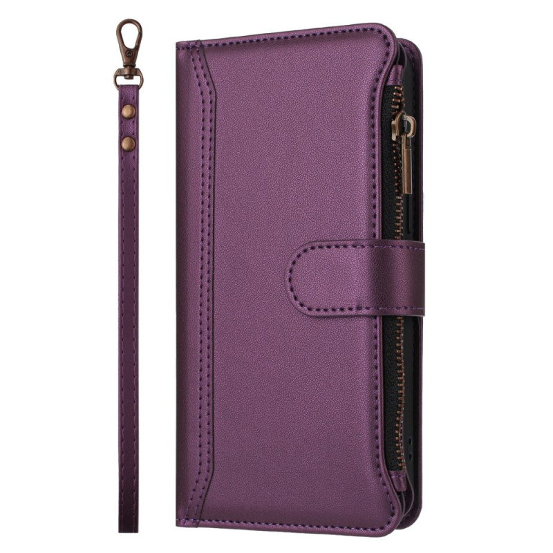 Honor 400 Funda de cartera con cremallera y 9 tarjeteros