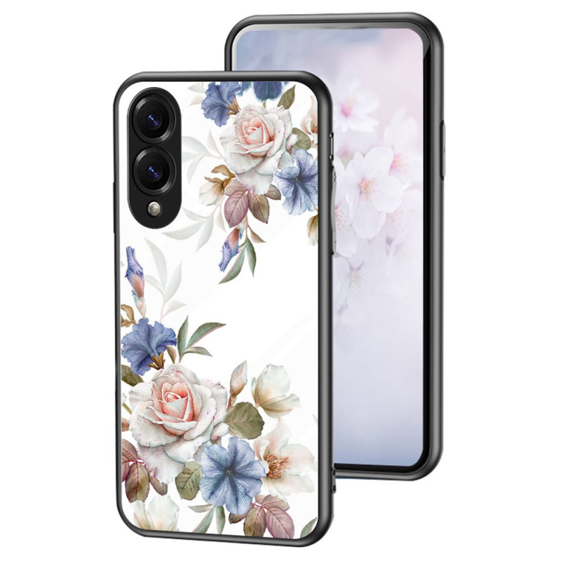 Samsung Galaxy S25 Edge Funda
de Vidrio Templado Patrón Floral
