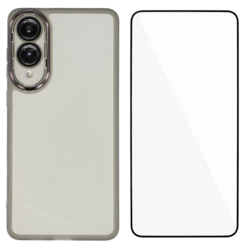 Funda tintada para Samsung Galaxy S25 Edge con protector de pantalla de cristal templado