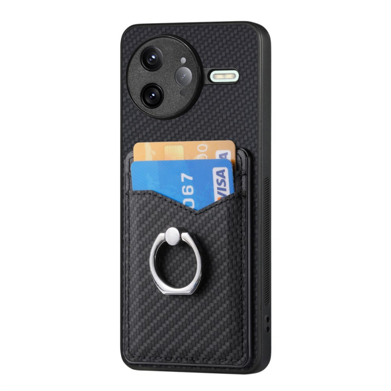 Funda Poco F7 Ultra 5G Anillo y tarjetero de fibra de carbono