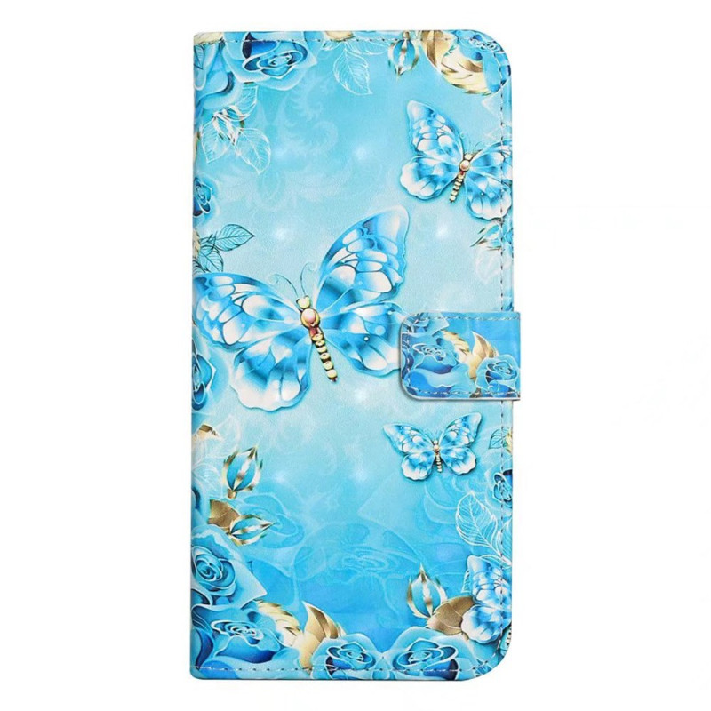 Honor Magic 7 Pro 5G Funda Mariposa Azul