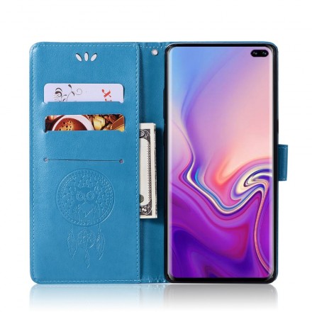 Funda de cuero Samsung Galaxy S10 Plus Catchy Owl