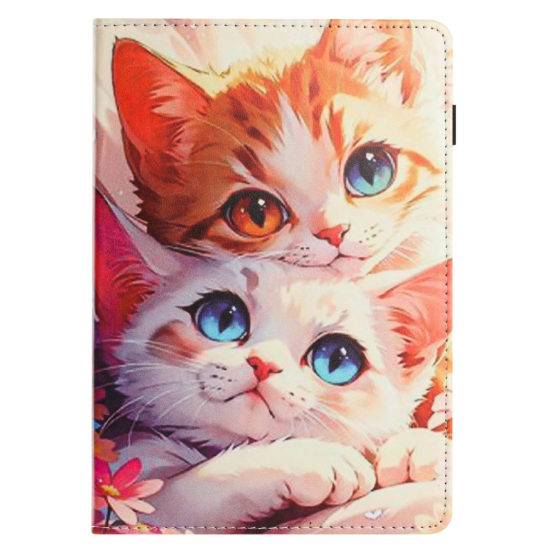 Funda con estampado de dos gatos para Samsung Galaxy Tab S10 FE / S9 / S9 FE