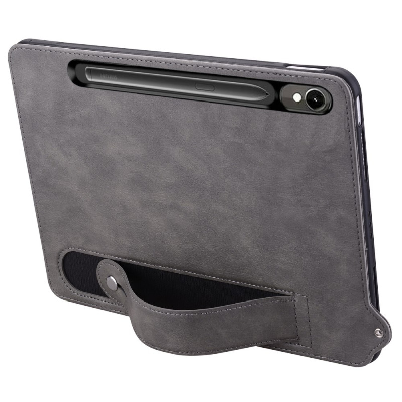 Samsung Galaxy Tab S10 FE / S9 / S9 FE Funda efecto piel con colgante

