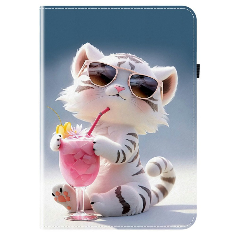 Funda Samsung Galaxy Tab S10 FE Plus Tiger Cartoon