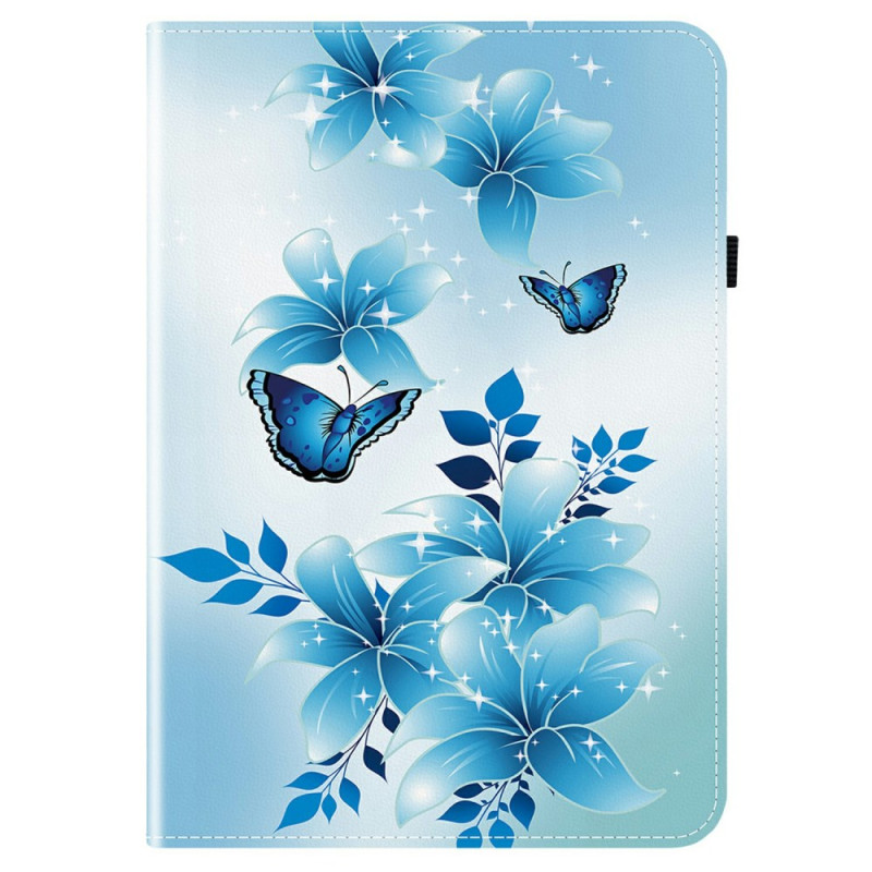 Samsung Galaxy Tab S10 FE Plus Funda Mariposas Azul