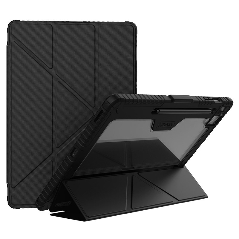 Funda inteligente Samsung Galaxy Tab S10 FE Plus Bumper con soporte Origami y tapa deslizante NILLKIN