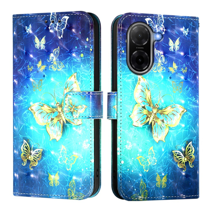 Funda Poco C71 Mariposas doradas