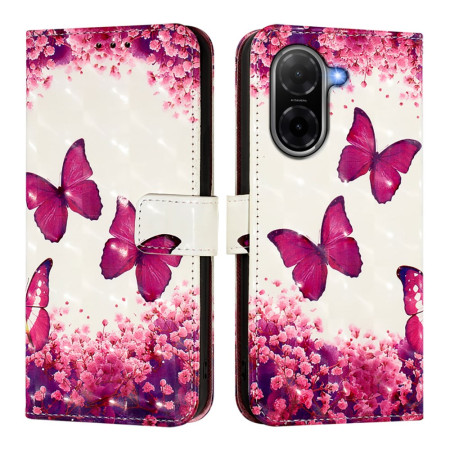 Funda Poco C71 Mariposas rosas