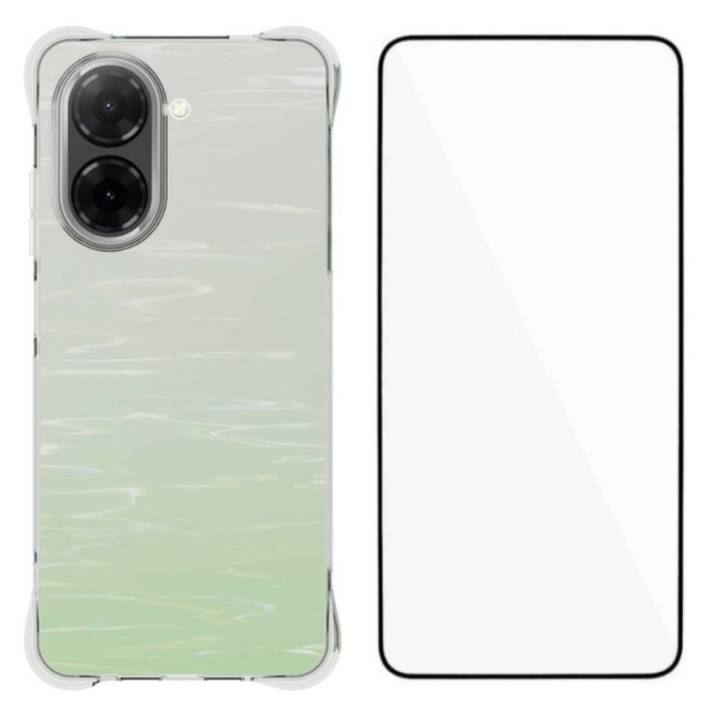 Xiaomi Redmi A5 Funda Transparente Reforzada con Protector de Pantalla de Cristal Templado